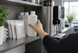 Entkalker für Kaffeemaschinen, Originalmittel oder Alternative im Betrieb richtig wählen