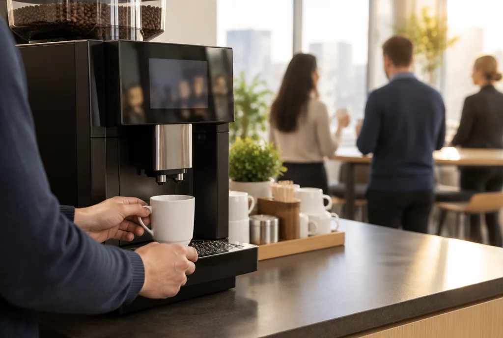 Kaffeevollautomat fürs Büro, Geräte, Miete und Full Service im Einsatz