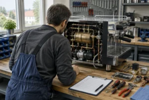 Kaffeevollautomat gebraucht kaufen, Prüfpunkte, Garantie und Risiken für Betriebe