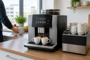 Kaffeemaschine mit Mahlwerk und Tassenfunktion, so wählen Betriebe nach Bedarf